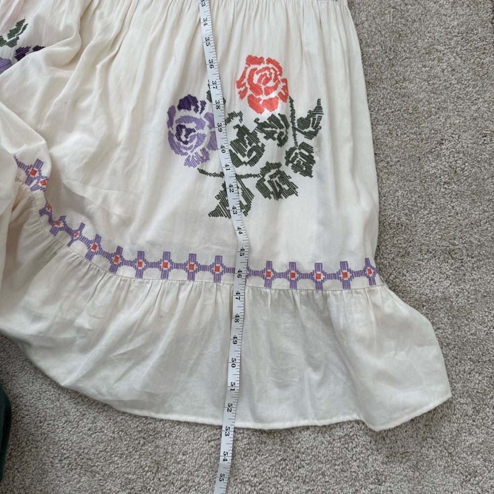 Anthropologie‎ Athena Embroidered Floral Maxi Dress Size Small Cottagecore - Picture 15 of 15